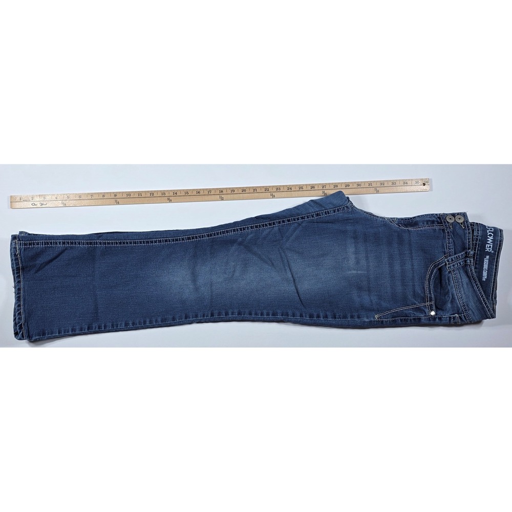 WallFlower Luscious Curvy Fit Bootcut Jeans Medium Wash Blue Size 13 REG - Picture 7 of 10